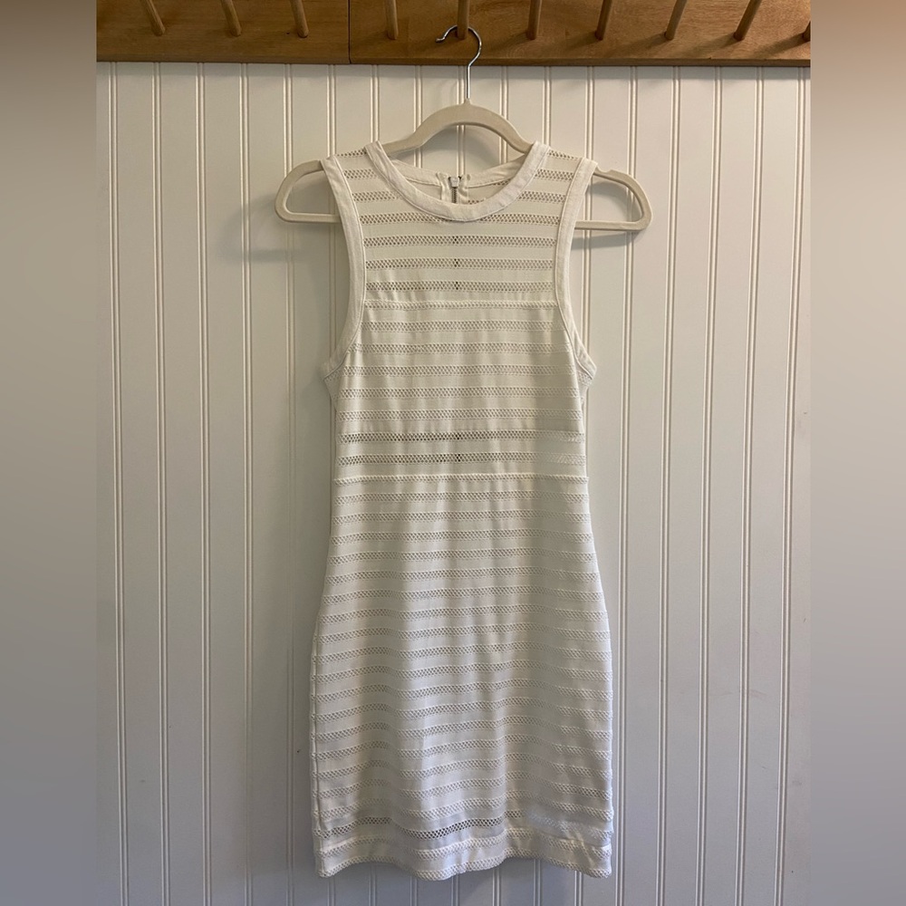 Silence + Noise Urban Outfitters Striped Mesh Bodycon Y2K Dress Small